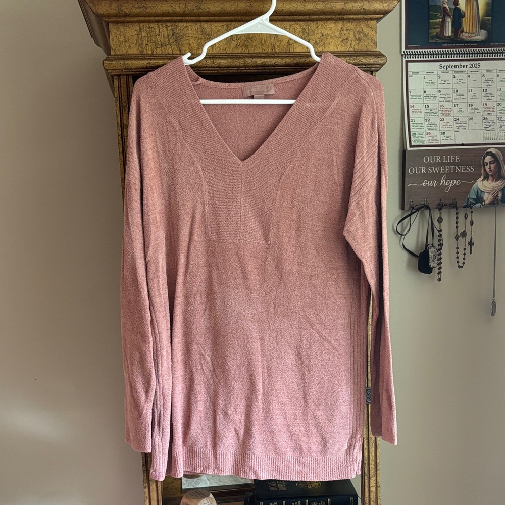 Barefoot Dreams Cozy Ultra Lite Sweater in Soft Pink